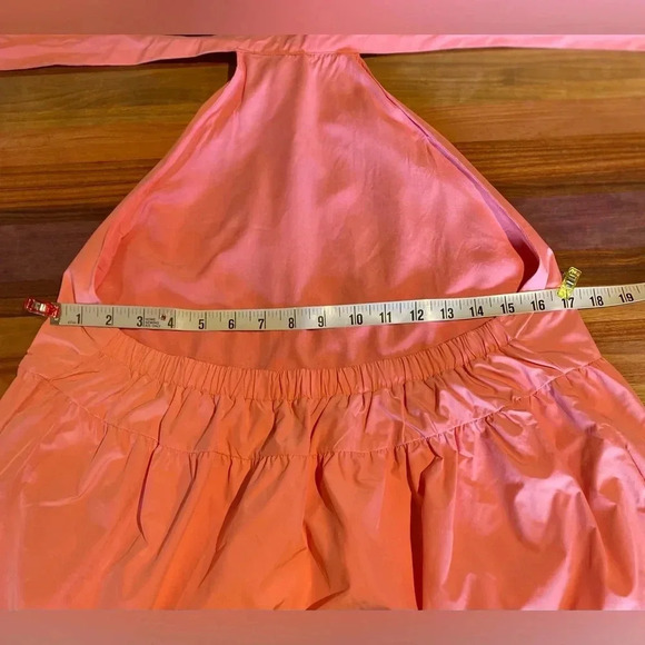 Strut & Bolt Pink Tiered Ruffle Halter Dress, size L - Picture 4 of 8